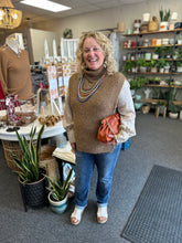 Load image into Gallery viewer, Charming Camel Sleeveless Sweater