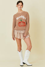 Load image into Gallery viewer, Thankful Pumpkin 3D Embroidered Sweater
