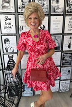 Load image into Gallery viewer, Roses Are Red Jacquard Dress