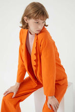 Load image into Gallery viewer, Orange Scalloped Blazer