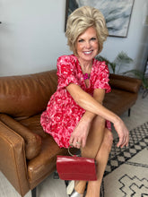 Load image into Gallery viewer, Roses Are Red Jacquard Dress