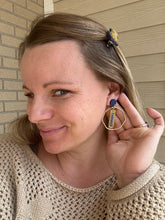 Load image into Gallery viewer, Sports Team Circle Earrings