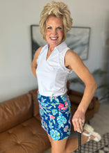 Load image into Gallery viewer, Aryeh Katrina Navy Side Slit Skort