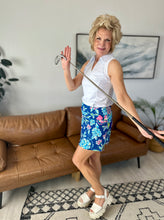 Load image into Gallery viewer, Aryeh Katrina Navy Side Slit Skort