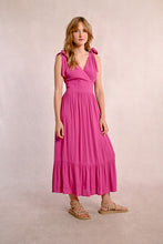 Load image into Gallery viewer, Tied to Perfection Magenta Maxi Dress