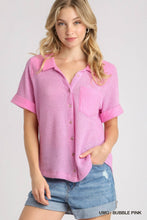 Load image into Gallery viewer, Ready To Relax Pink Gauze Button Up