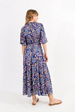 Load image into Gallery viewer, The Sacha Navy Paisley Wrap Maxi Dress