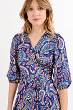 Load image into Gallery viewer, The Sacha Navy Paisley Wrap Maxi Dress