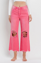 Load image into Gallery viewer, Hot Pink 90's Vintage Crop Flare Jean