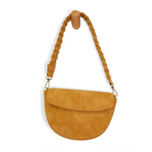 Load image into Gallery viewer, Luna Crescent Crossbody with Braided Handle