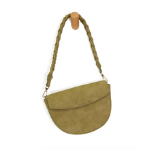 Load image into Gallery viewer, Luna Crescent Crossbody with Braided Handle