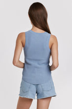 Load image into Gallery viewer, The Cora Stormy Blue Ribbed Tank