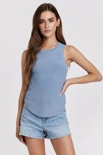 Load image into Gallery viewer, The Cora Stormy Blue Ribbed Tank