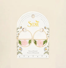 Load image into Gallery viewer, Pressed Flower Hoop Earring