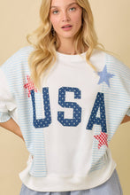 Load image into Gallery viewer, USA Patchwork Oversized Top