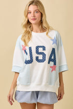 Load image into Gallery viewer, USA Patchwork Oversized Top