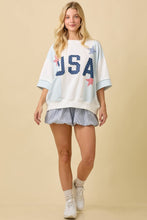 Load image into Gallery viewer, USA Patchwork Oversized Top