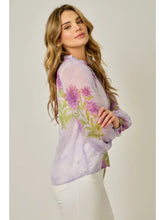 Load image into Gallery viewer, Loving Lavender Ruffle Peasant Blouse