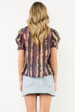 Load image into Gallery viewer, Sweet Peach Edgy Tie Dye Blouse