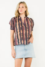 Load image into Gallery viewer, Sweet Peach Edgy Tie Dye Blouse