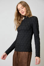 Load image into Gallery viewer, Black Textured Knit Top

