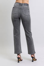 Load image into Gallery viewer, Judy Blue Rhinestone HW Straight Grey Jeans
