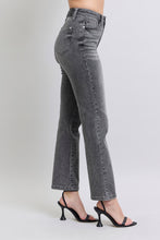 Load image into Gallery viewer, Judy Blue Rhinestone HW Straight Grey Jeans
