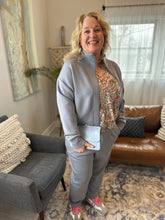 Load image into Gallery viewer, Varley Arlene Wind Blue Zip Through Sweatshirt
