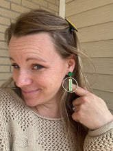 Load image into Gallery viewer, Sports Team Circle Earrings
