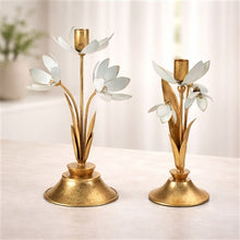 Load image into Gallery viewer, Iron Floral Taper Candle Holder
