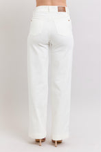 Load image into Gallery viewer, Judy Blue White HW Wide Bottom Jeans
