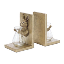 Load image into Gallery viewer, Rabbit Vase S/2 Bookend
