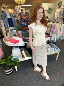 The Vicky Vintage Cream Tank