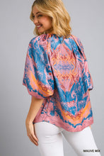 Load image into Gallery viewer, Marble Mauve Balloon Blouse
