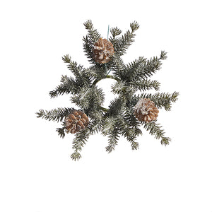 Icy Pine Mini Wreath/Candle Ring