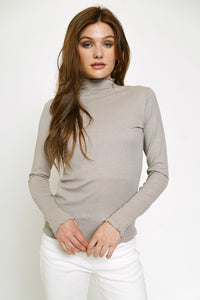 Stoney Lettuce Edge Mockneck top