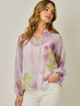 Load image into Gallery viewer, Loving Lavender Ruffle Peasant Blouse

