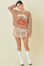 Load image into Gallery viewer, Thankful Pumpkin 3D Embroidered Sweater
