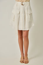 Load image into Gallery viewer, Cargo Belted Linen Skirt
