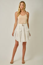 Load image into Gallery viewer, Cargo Belted Linen Skirt
