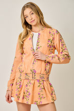 Load image into Gallery viewer, Cantaloupe Floral Print Bomber Jacket
