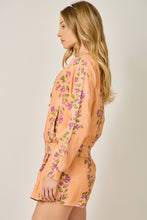 Load image into Gallery viewer, Cantaloupe Floral Print Bomber Jacket
