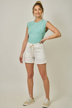 Load image into Gallery viewer, Vintage White Denim Pull-On Shorts
