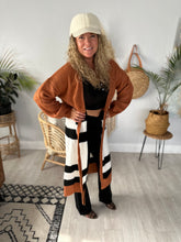 Load image into Gallery viewer, Rust Color Block Duster Cardigan
