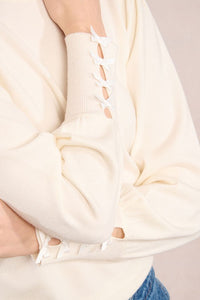 Better This Way Bow Knitted Long Sleeve