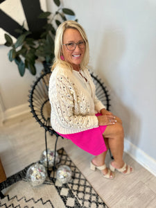 The Barbie Hot Pink Overlap Skirt