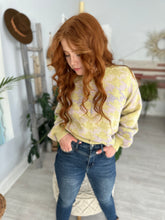 Load image into Gallery viewer, Lime Houndstooth Sweater
