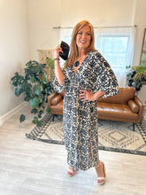 Load image into Gallery viewer, Black &amp; Grey V Neck Maxi Dress
