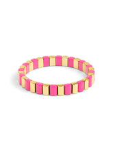 Load image into Gallery viewer, Enamel Tile Stretch Bracelet
