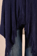 Load image into Gallery viewer, Navy Night Knit One Size Poncho
